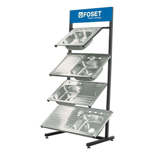 [HC80325] FOSET RACK R-TAR  P/4 TARJAS