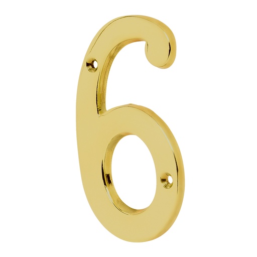 [HC79595] HERMEX NUMERO NUCH-6 4" NO 6 LATON SOLIDO