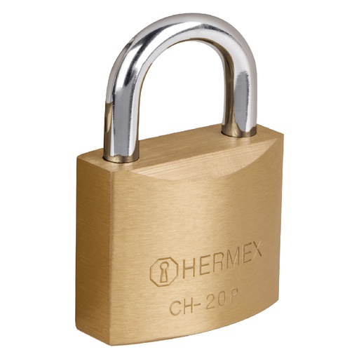 [HC91927] HERMEX CANDADO CHB-20P 20MM HIERRO LATONADO EN BLISTER