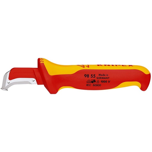 [HC91664] KNIPEX CUCHILLO PELA CABLE    7" C/GUIA AISLADO 98 55