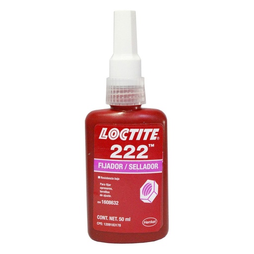 [HC82728] LOCTITE FIJADOR DE ROSCAS BAJARES 50ML 222 MS