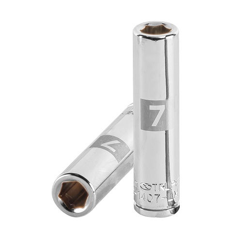 [HC81915] TRUPER DADO D-4707-LM 7MM CUADRO 1/4" LARGO 6 PUNTAS MM