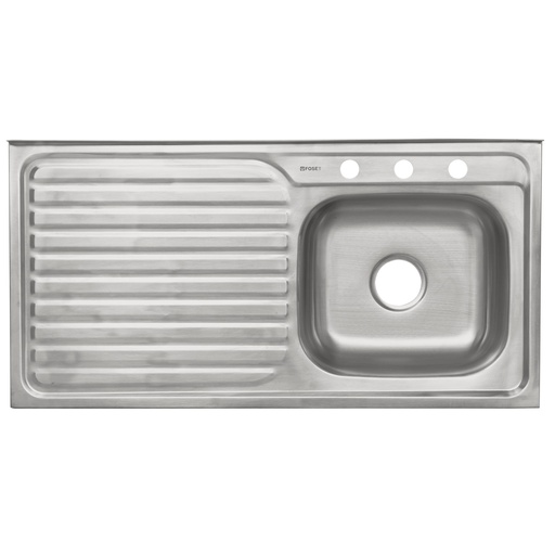 [HC81560] FOSET TARJA 1PILA 1ESC DER    100X50CM INOX S/P