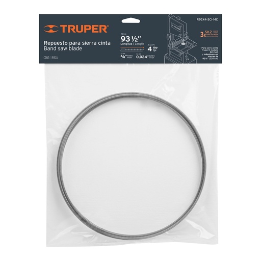 [HC81832] TRUPER SEGUETA P/SIERRA       CINTA 93 1/2X3/8" 4DPP