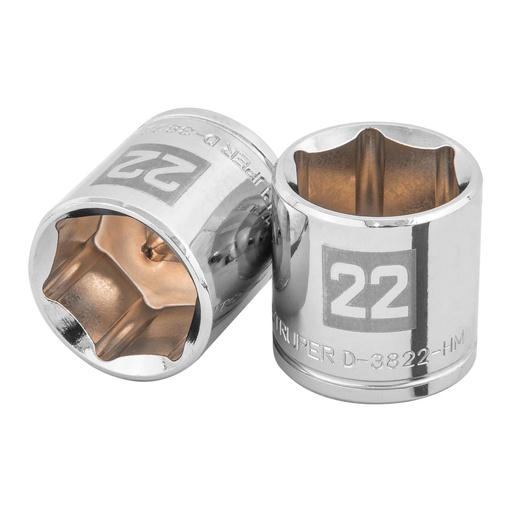 [HC81750] TRUPER DADO D-5222-HM 22MM CUADRO 3/8" 6 PUNTAS MM