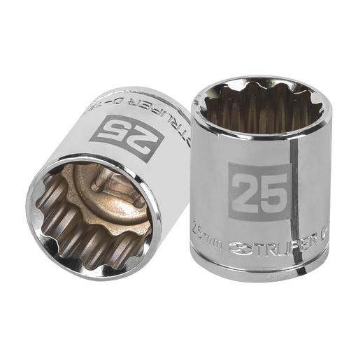 [HC81703] TRUPER DADO D-5425-EM 25MM CUADRO 1/2" 12 PUNTAS MM