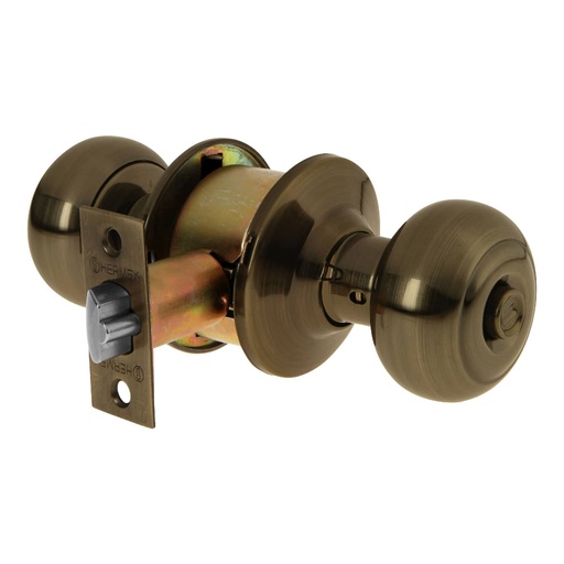 [HC81866] HERMEX CERRADURA CEPO-22R OVAL RECAMARA LATON ANTIGUO