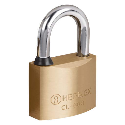 [HC81870] HERMEX CANDADO CL-60Q 60MM LATON PULIDO LLAVE PUNTOS