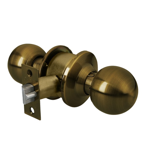 [HC81540] HERMEX CERRADURA CEPO-21E ESFERA ENTRADA LATON ANTIGUO