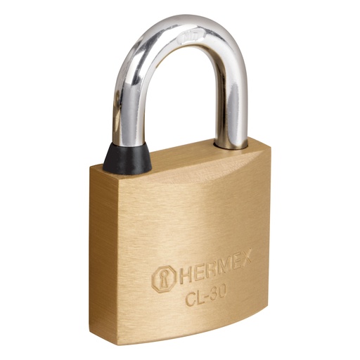 [HC82208] HERMEX CANDADO CL-30 30MM LATON PULIDO GANCHO CORTO