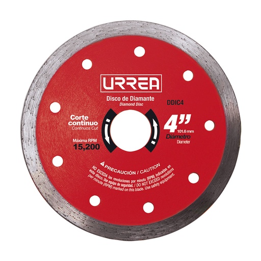 [HC80777] URREA DISCO DIAMANTE CORTE CONTINUO4" DDIC4