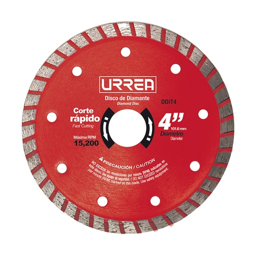 [HC27273] URREA DISCO CORTE DIAMANTE 4" DDIT4