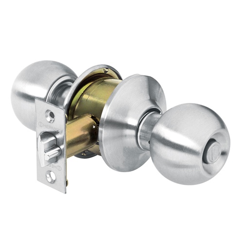 [HC81285] HERMEX CERRADURA ESFERA PARA  RECAMARA CROMO MATE CEPO-31R