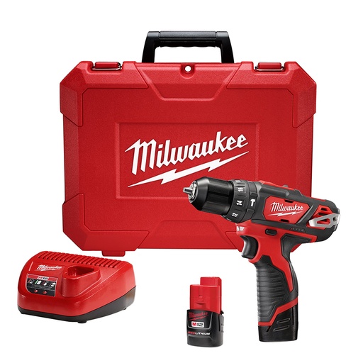 [MIL2408-22] MILWAUKEE ROTOMARTILLO 3/8" M12 2 BAT CARG 2408-22
