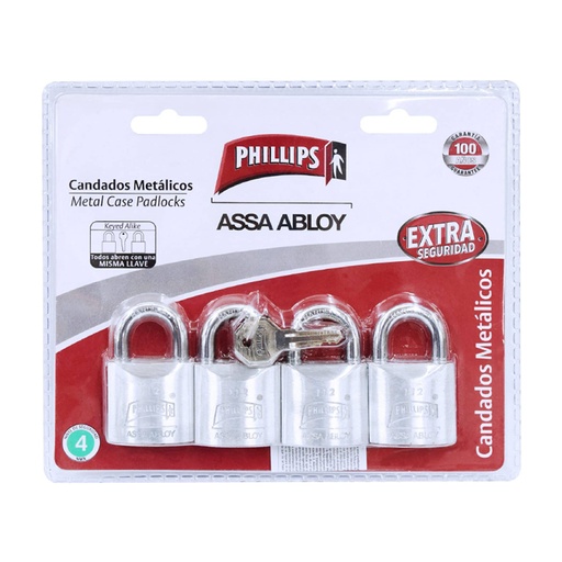 [PHI113-4X4] PHILLIPS CANDADO 113-GC 4X4   METALICO  BP