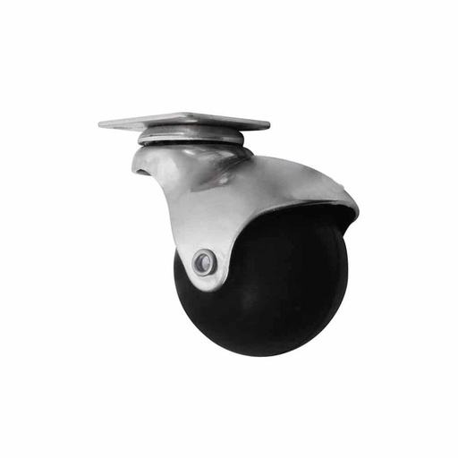 [HC99253] RODAJA GIRATORIA DE HULE 2"   ESFERICA C/PLACA