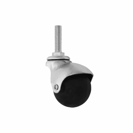 [HC99281] RODAJA GIRATORIA DE HULE 2"   ESFERICA C/ESPIGA ROSC.
