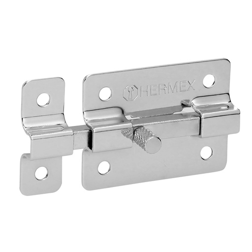 [HC81309] HERMEX PASADOR BARRA PLANA    2" CROMO P/PUERTA PAC-35
