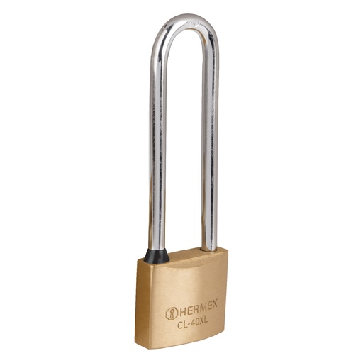 [HC81271] HERMEX CANDADO CL-40XL 40MM LATON PULIDO GANCHO EXTRA LARGO