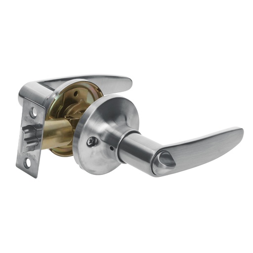 [HC81274] HERMEX CERRADURA CEMA-3R MANIJA P/RECAMARA CROMO MATE