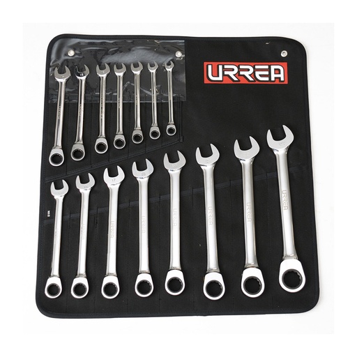 [HC27101] URREA LLAVES COMB C/MATRACA 12PZ 1201CM