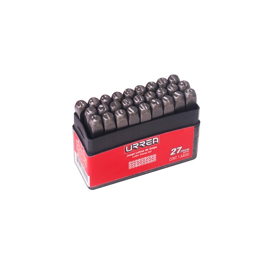 [HC27172] URREA JUEGO LETRAS DE GOLPE 6MM 1/4" 42L6