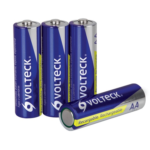 [VOL47202] VOLTECH PILA RE-AA2 VOLTECH RECARGABLE 1300MAH 4PZA USO G