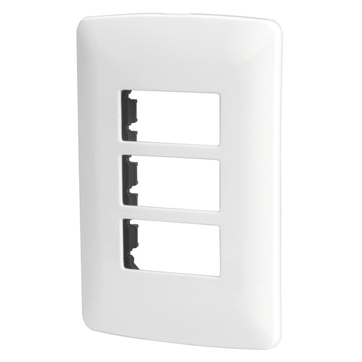 [VOL48136] VOLTECH PLACA PPTR-IB VOLTECH D/ABS BLANCA 3 MODULOS