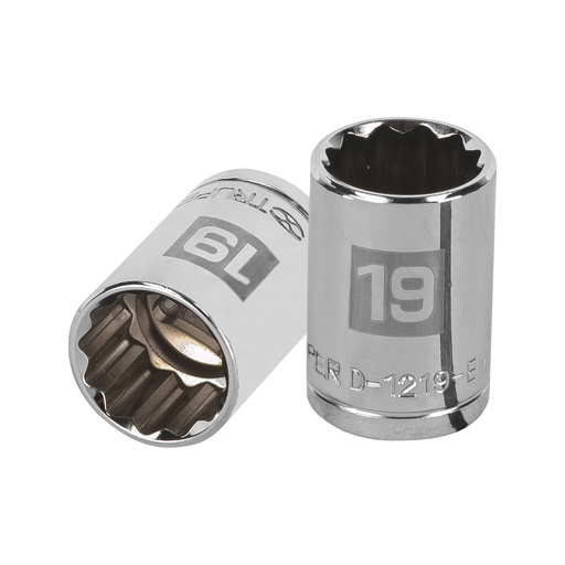 [TRU13533] TRUPER DADO D-5419-EM 19MM CUADRO 1/2" 12 PUNTAS MM