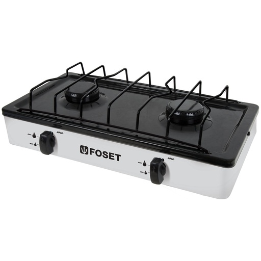[FOS48147] FOSET PARRILLA DE GAS PAGA-2B 2 QUEMADORES BLANCO