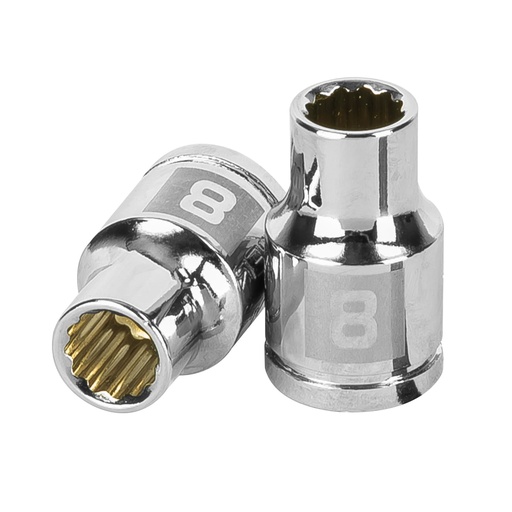 [TRU13628] TRUPER DADO D-5208-M 8MM CUADRO 3/8" 12 PUNTAS MM