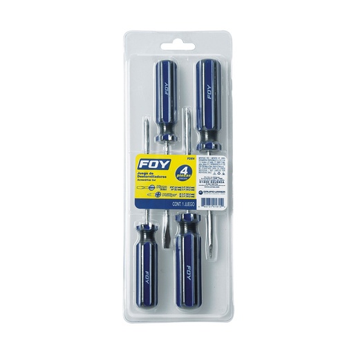 [HC84751] FOY DESARMADORES MGO PVC COMB 4/PZ FDE4