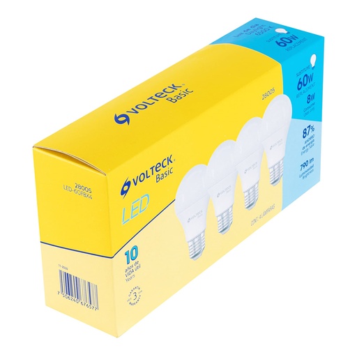 [H019961] VOLTECK PAQUETE 4 LAMPARAS    LED-60FBX4