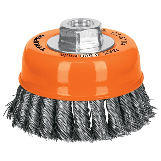 [TRU17531] TRUPER CARDA CT-610X 4" 5/8-11COPA ALAMBRE TRENZADO GRUE