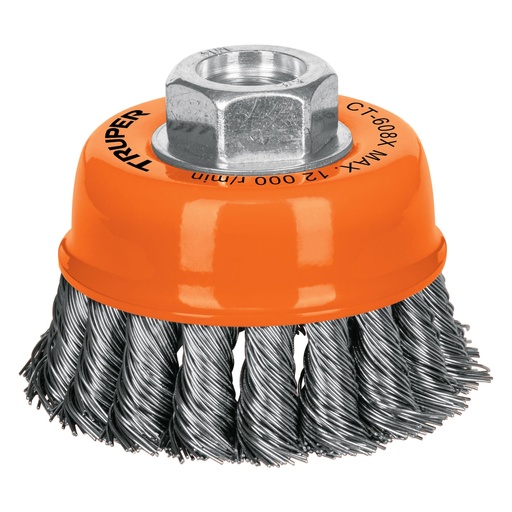 [TRU17529] TRUPER CARDA CT-608X 3" 5/8-11COPA ALAMBRE TRENZADO GRUE