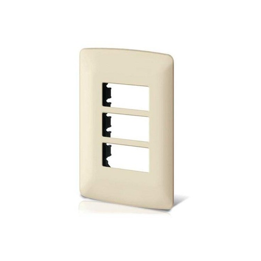 [HC60636] VOLTECH PLACA PPTR-I VOLTECH D/ABS MARFIL 3 MODULOS