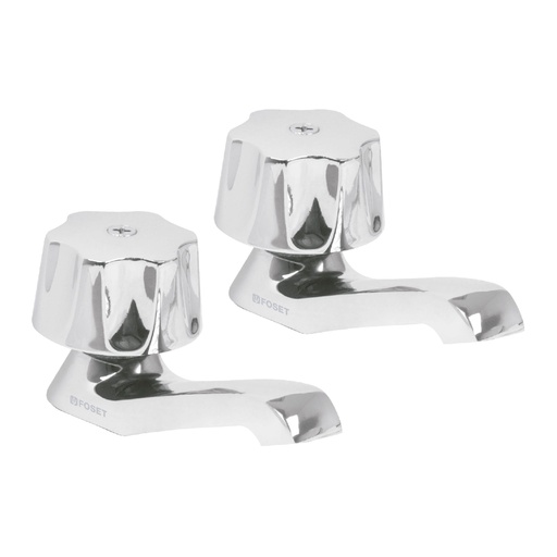 [HC60608] FOSET LLAVES M-242 MANERALES MATALICOS P/LAVABO 2PZA