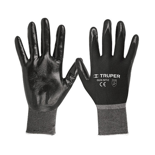[HC60210] TRUPER GUANTE NYLON GUX-NIT-L G RECUB DE NITRILO PUNO T