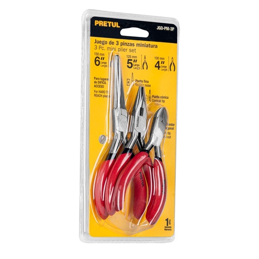 [HC60219] PRETUL PINZA MINI JGO-PM-3P 3PZA