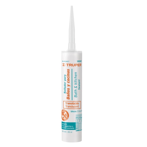 [HC60247] TRUPER SELLADOR P/BAÑO Y      COCINA TRASLUC 280ML SIL-100BC