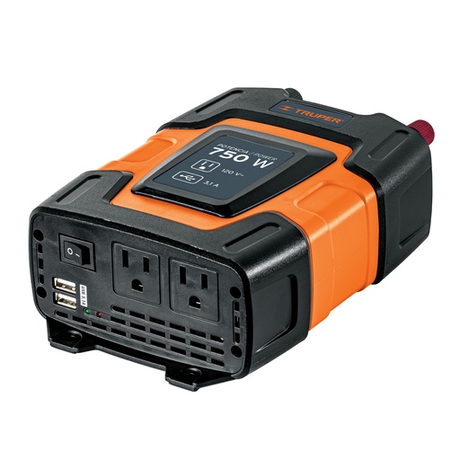 [HC89888] TRUPER INVERSOR CORRIENTE 750W 10490 INCO-750 DUAL PTO USB