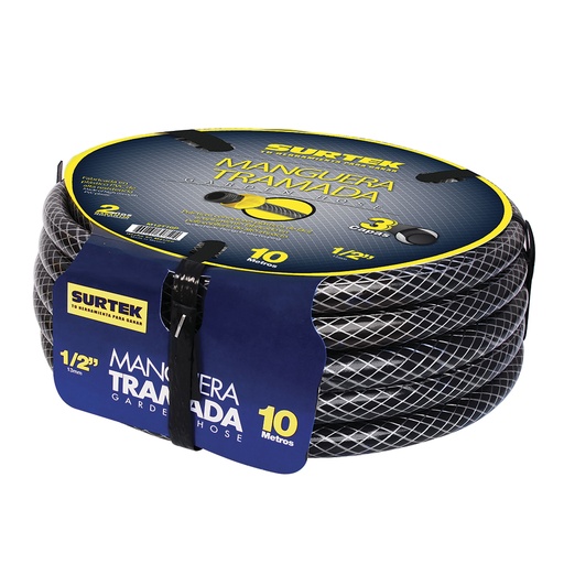 [HC63956] SURTEK MANGUERA TRAMADA M12T15P 1/2" 15MT CONECTOR PLAST GRI