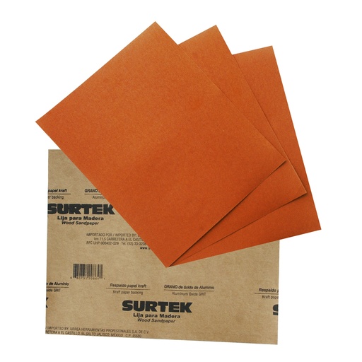 [HC63958] SURTEK LIJA P/MADERA PAPEL KRAFT GRANO 100 LMK100