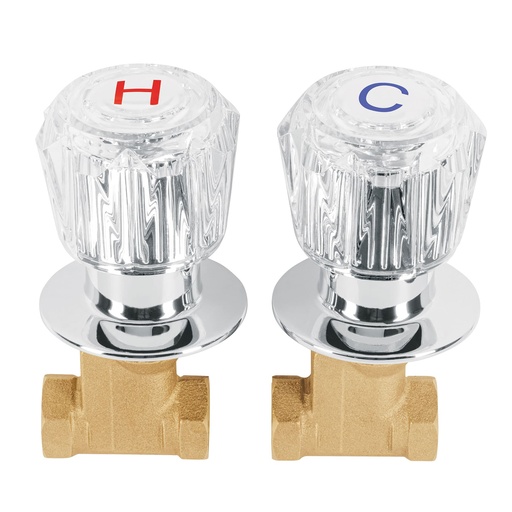 [HC63791] FOSET LLAVES EMPOTRAR E-052A ROSCABLES MANERAL ACRILICO 2PZA