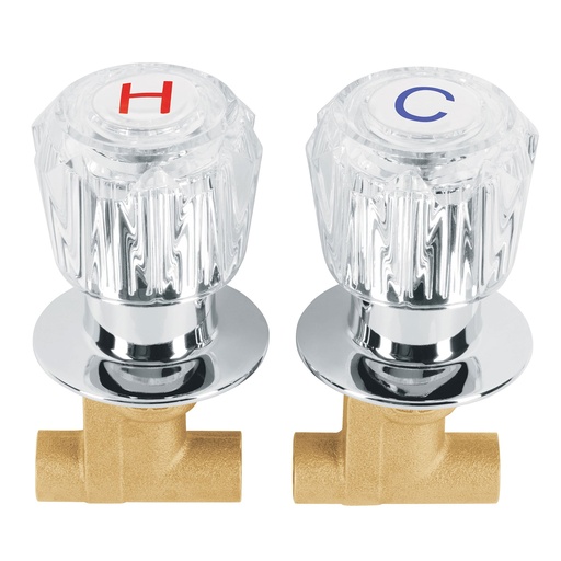 [HC63792] FOSET LLAVES EMPOTRAR E-652A SOLDABLES MANERAL ACRILICO 2PZA
