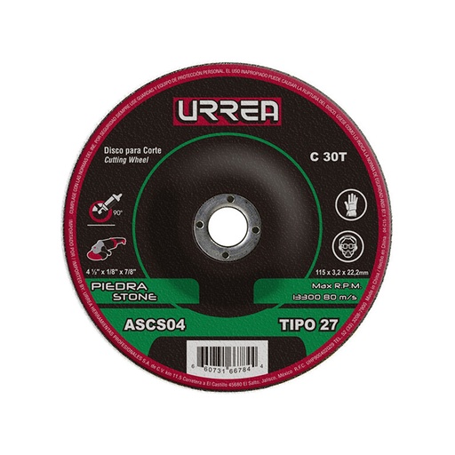 [HC64079] URREA DISCO ABRA CTE PIEDRA 4 1/2" T27 ASCS04