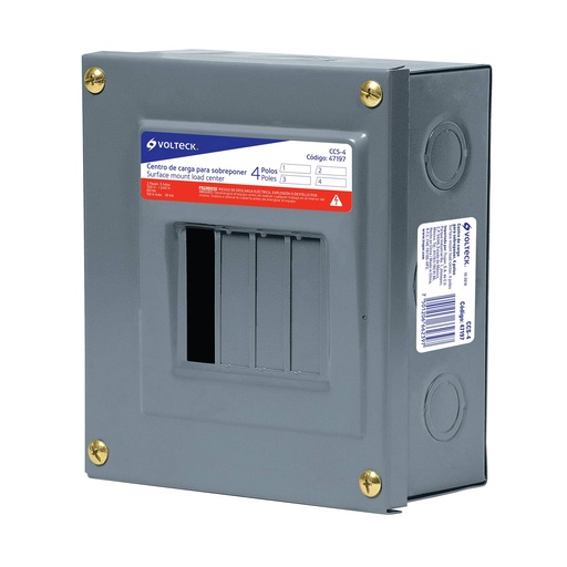 [HC63756] VOLTECH CENTRO D/CARGA 50A CCS-4 VOLTECH SOBREPONER 2 POLOS