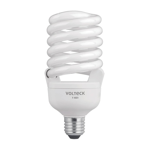 [HC63707] VOLTECH LAMPARA F-45E4 45W VOLTECH ESPIRAL ALTA POTENCIA T4