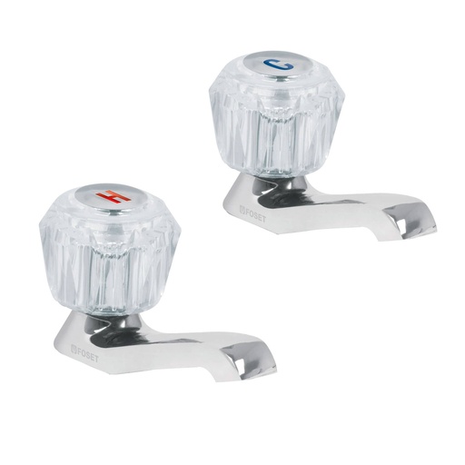 [HC62369] FOSET LLAVES M-242A MANERALESACRILICOS P/LAVABO 2PZA
