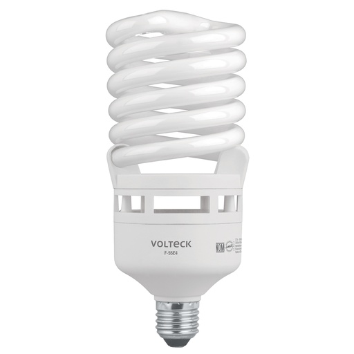 [HC63708] VOLTECH LAMPARA F-55E4 55W VOLTECH ESPIRAL ALTA POTENCIA T4